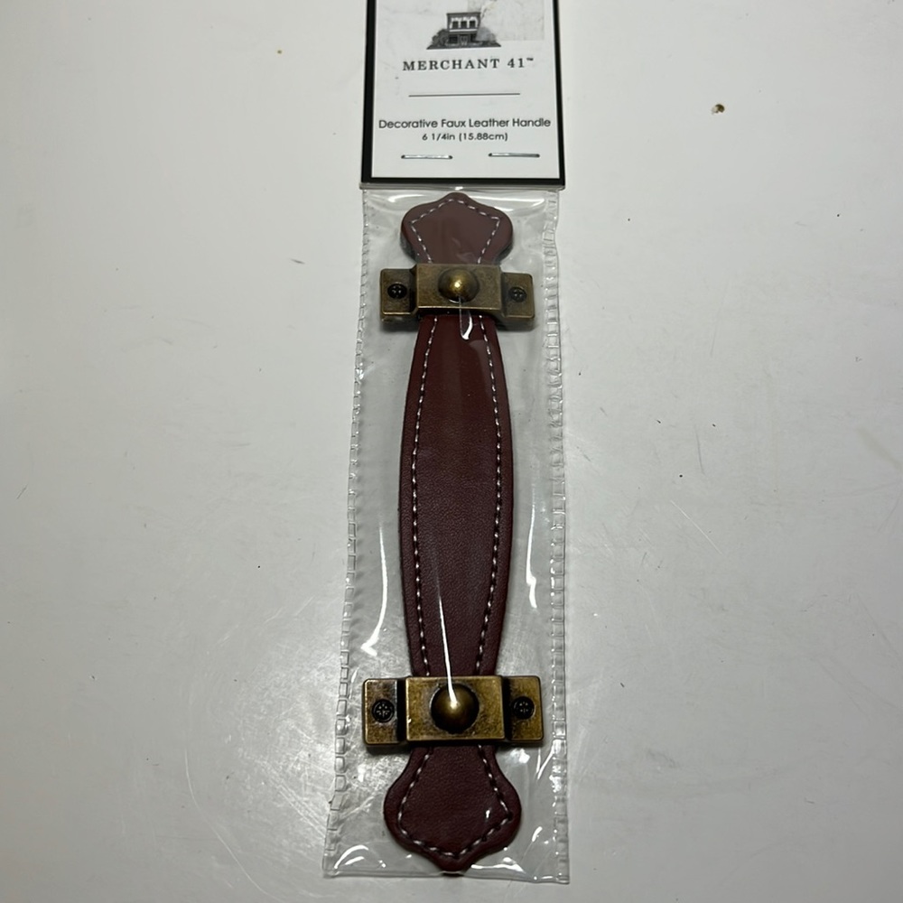 Faux leather handle